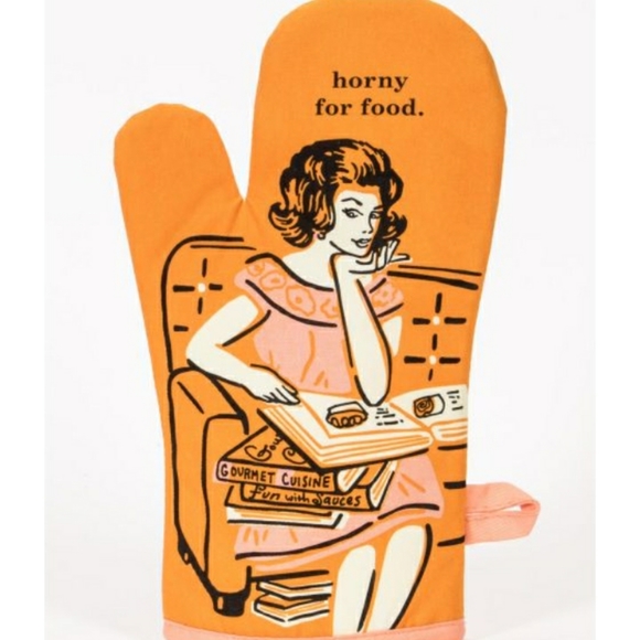 BLUE Q HORNY FOR FOOD OVEN MITT - Picture 2 of 3